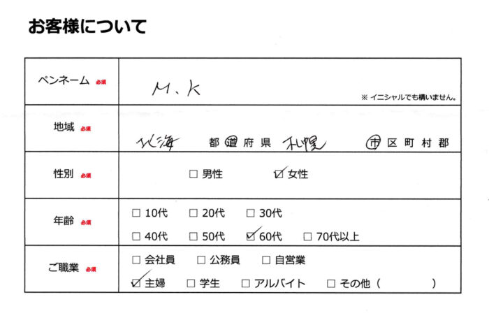 お客様について